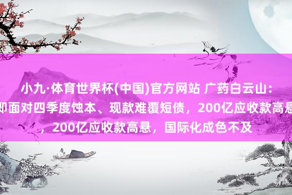 小九·体育世界杯(中国)官方网站 广药白云山：李小军首份收货单即面对四季度蚀本、现款难覆短债，200亿应收款高悬，国际化成色不及