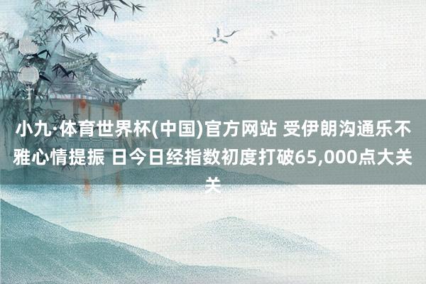 小九·体育世界杯(中国)官方网站 受伊朗沟通乐不雅心情提振 日今日经指数初度打破65,000点大关