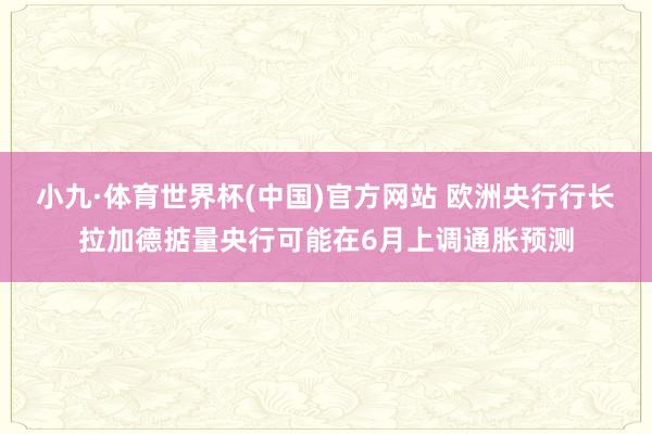 小九·体育世界杯(中国)官方网站 欧洲央行行长拉加德掂量央行可能在6月上调通胀预测