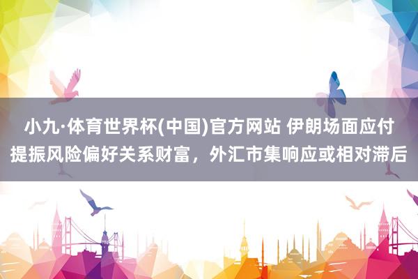 小九·体育世界杯(中国)官方网站 伊朗场面应付提振风险偏好关系财富，外汇市集响应或相对滞后