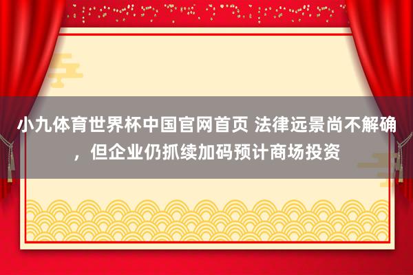 小九体育世界杯中国官网首页 法律远景尚不解确，但企业仍抓续加码预计商场投资
