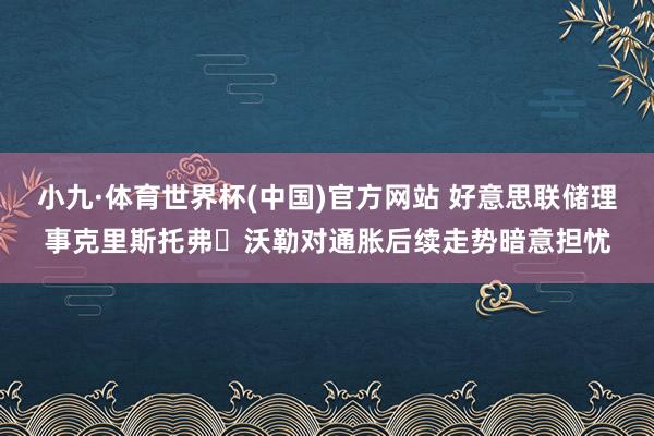 小九·体育世界杯(中国)官方网站 好意思联储理事克里斯托弗・沃勒对通胀后续走势暗意担忧
