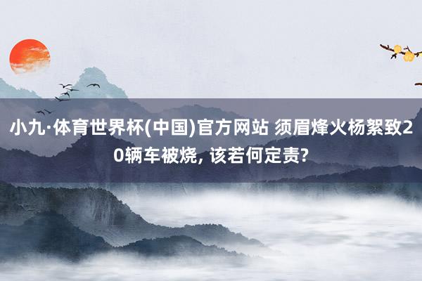 小九·体育世界杯(中国)官方网站 须眉烽火杨絮致20辆车被烧， 该若何定责?