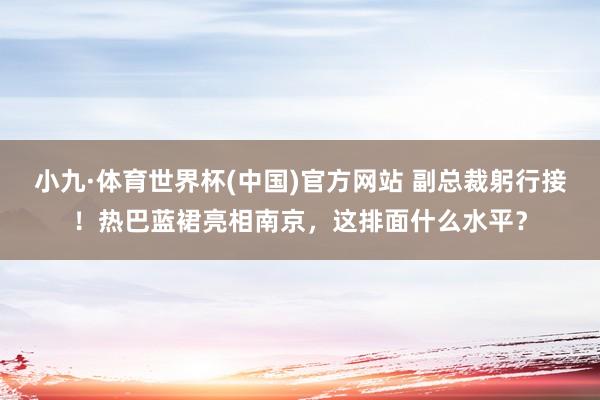 小九·体育世界杯(中国)官方网站 副总裁躬行接！热巴蓝裙亮相南京，这排面什么水平？