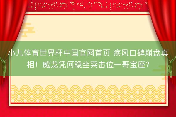 小九体育世界杯中国官网首页 疾风口碑崩盘真相！威龙凭何稳坐突击位一哥宝座？