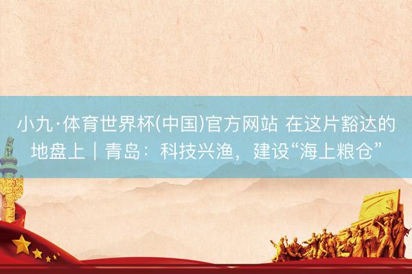 小九·体育世界杯(中国)官方网站 在这片豁达的地盘上｜青岛：科技兴渔，建设“海上粮仓”