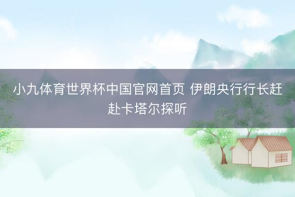 小九体育世界杯中国官网首页 伊朗央行行长赶赴卡塔尔探听