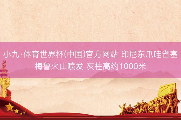 小九·体育世界杯(中国)官方网站 印尼东爪哇省塞梅鲁火山喷发 灰柱高约1000米